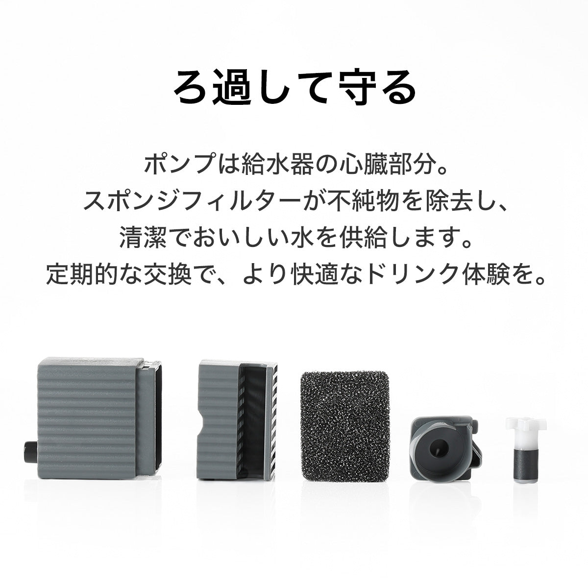 PETKIT 水飲み機 ポンプ用フィルター スポンジ 15枚 正規品 P4112